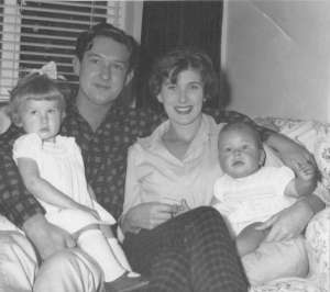 Happy Family 1961 Me on Dad's lap, Mum & Brother (c) Sherri Matthews 2013