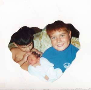 The baby is born, here with her brothers (c) Sherri Matthews 2013 