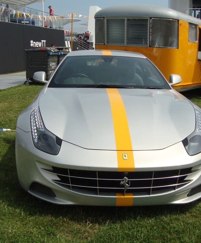 A Ferrari towing an Airstream.  For Real. (c) Sherri Matthews 2014