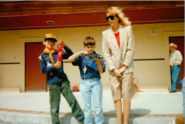 Nicky wins the Pinewood Derby! 1997 (c) copyright Sherri Matthews 2014