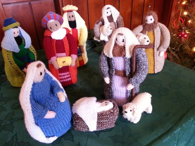 Knitted Christmas Nativity, Cheap Street Church, Sherborne But the angel said to them, "Do not be afraid. I bring you good news that will cause great joy for all the people."' (c) Sherri Matthews 2014