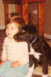 Eldest Son and our Lab/Collie Bonnie - 1984 (c) Sherri Matthews