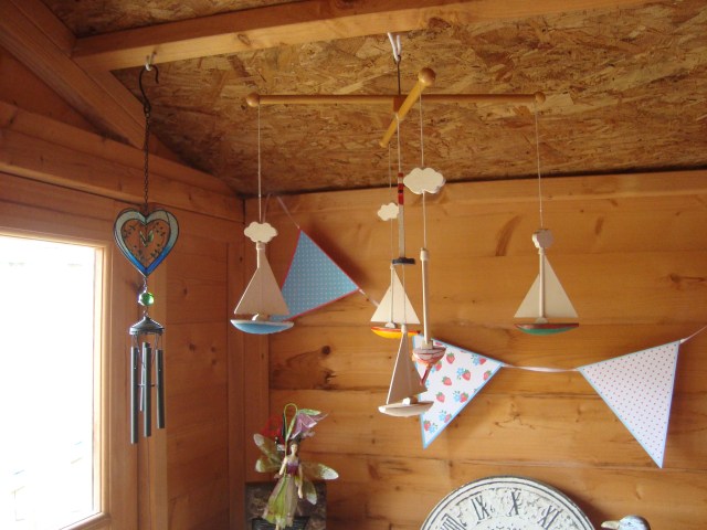 Mobiles, chines, bunting...yes, I love all that! (c) Sherri Matthews 2015
