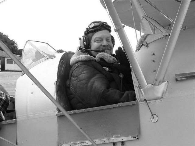 Hubby preparing for take off, thrilled at the prospect of the amazing flight he was about to 'pilot'  (c) Sherri Matthews 2015