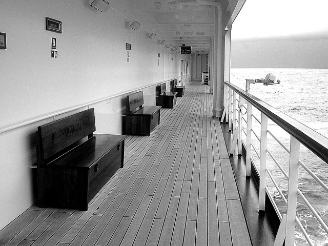 View of Starboard Deck onboard the Arcadia Cruise Ship somewhere in the Caribbean (c) Sherri Matthews